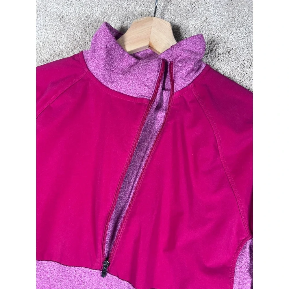 Nike Dri-FIT Running Half Zip‎ Pullover Top Pink Women's M Retro Neck Cold
